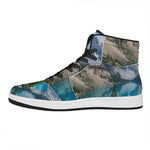 Rocky Mountain Print High Top Leather Sneakers