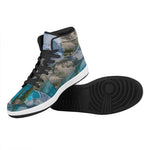 Rocky Mountain Print High Top Leather Sneakers