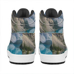 Rocky Mountain Print High Top Leather Sneakers