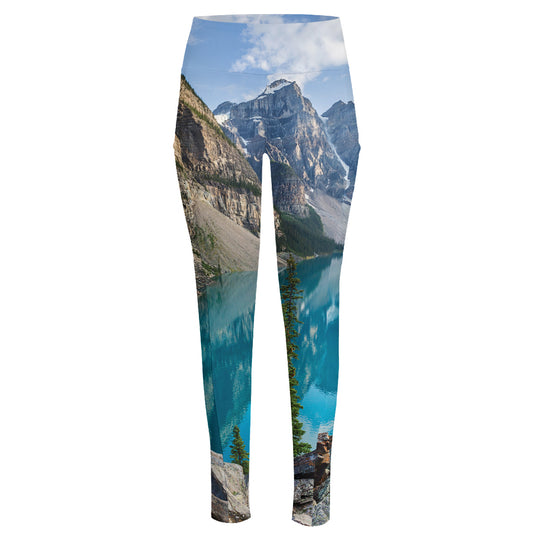Rocky Mountain Print High-Waisted Pocket Leggings