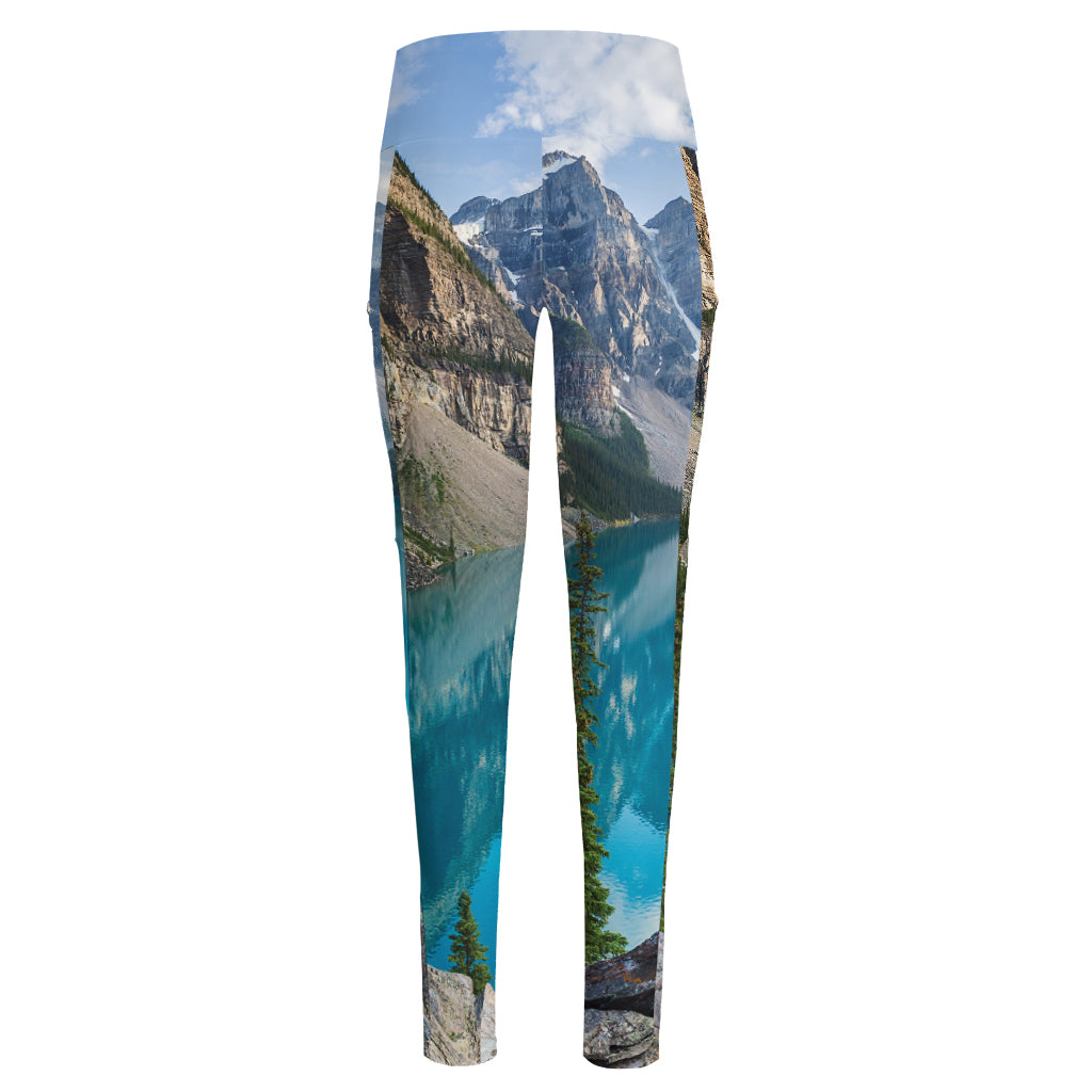 Rocky Mountain Print High-Waisted Pocket Leggings
