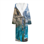 Rocky Mountain Print Hooded Bathrobe