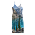 Rocky Mountain Print Jersey Midi Cami Dress