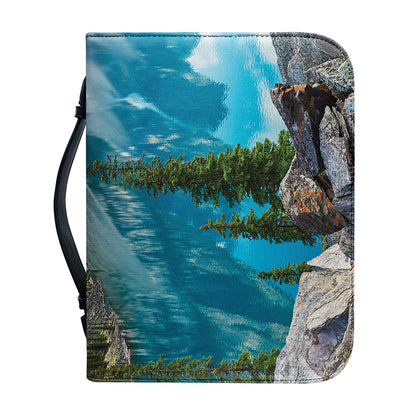 Rocky Mountain Print Leather Bible Cover
