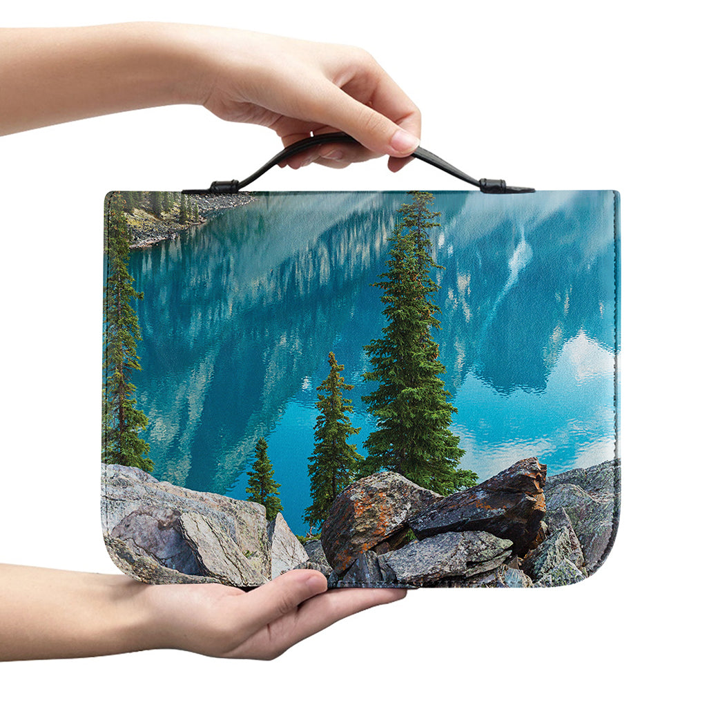 Rocky Mountain Print Leather Bible Cover