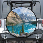 Rocky Mountain Print Leather Spare Tire Cover