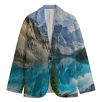 Rocky Mountain Print Men's Cotton Blazer
