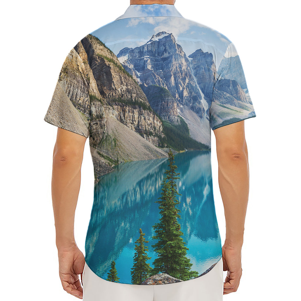 Rocky Mountain Print Men's Deep V-Neck Shirt