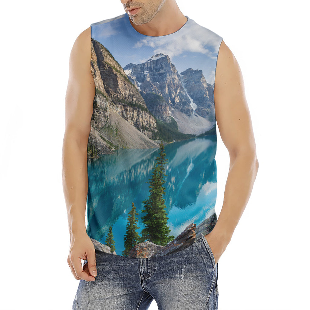 Rocky Mountain Print Men's Fitness Tank Top