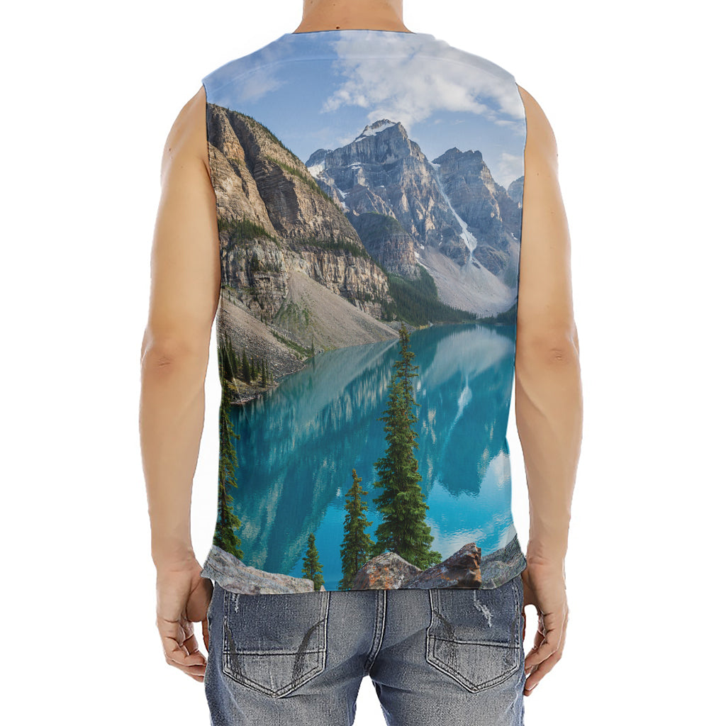 Rocky Mountain Print Men's Fitness Tank Top