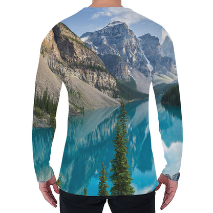 Rocky Mountain Print Men's Long Sleeve T-Shirt