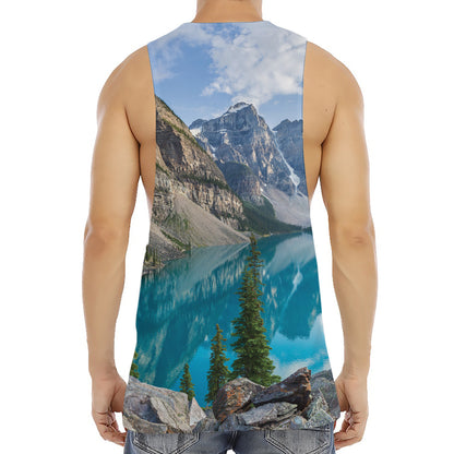 Rocky Mountain Print Men's Muscle Tank Top