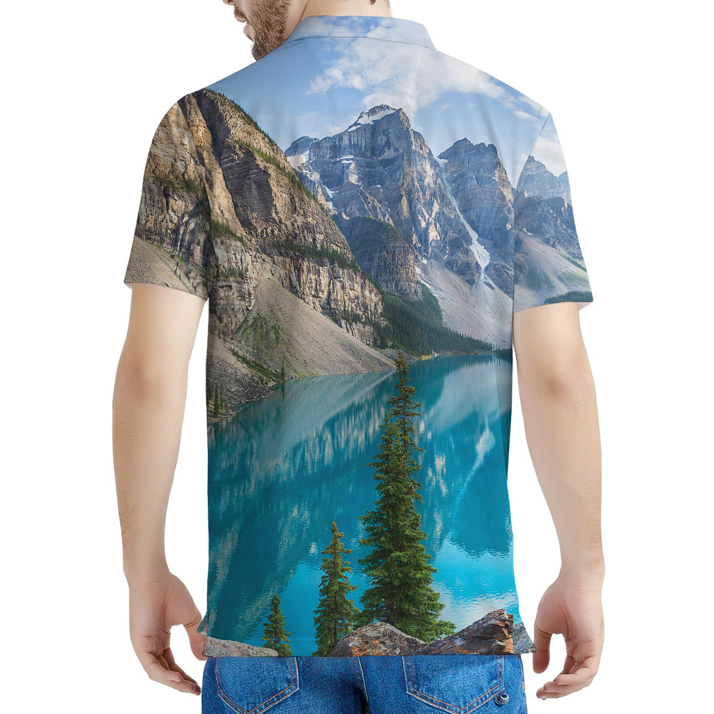 Rocky Mountain Print Men's Polo Shirt