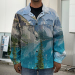 Rocky Mountain Print Men's Shirt Jacket