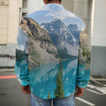 Rocky Mountain Print Men's Shirt Jacket