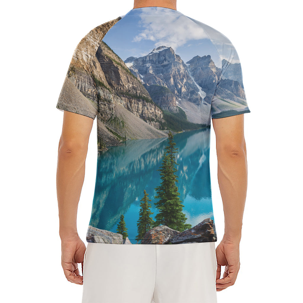 Rocky Mountain Print Men's Short Sleeve Rash Guard
