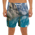 Rocky Mountain Print Men's Split Running Shorts