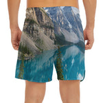 Rocky Mountain Print Men's Split Running Shorts