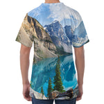 Rocky Mountain Print Men's Velvet T-Shirt