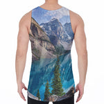 Rocky Mountain Print Men's Velvet Tank Top