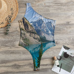 Rocky Mountain Print One Shoulder Bodysuit