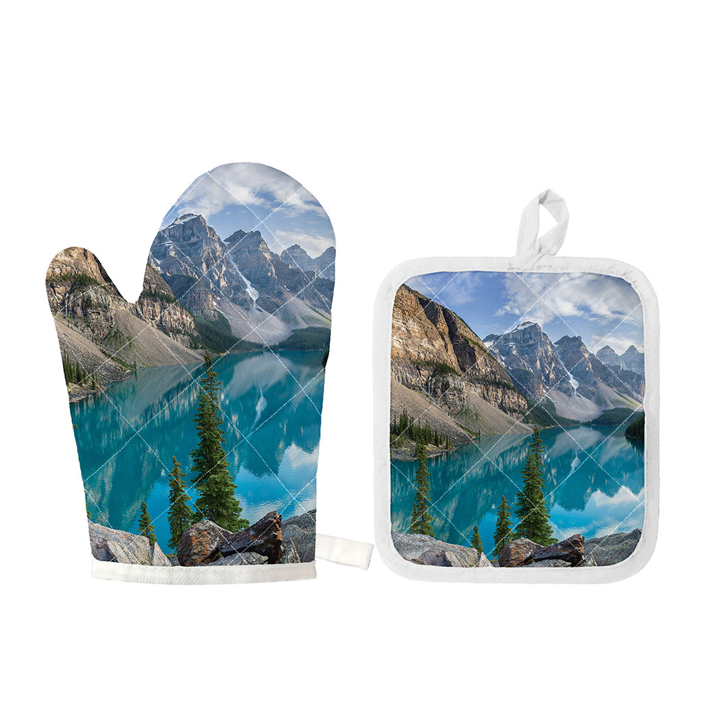 Rocky Mountain Print Oven Mitt And Pot Holder Set