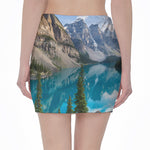 Rocky Mountain Print Pencil Mini Skirt