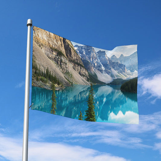Rocky Mountain Print Polyester Flag