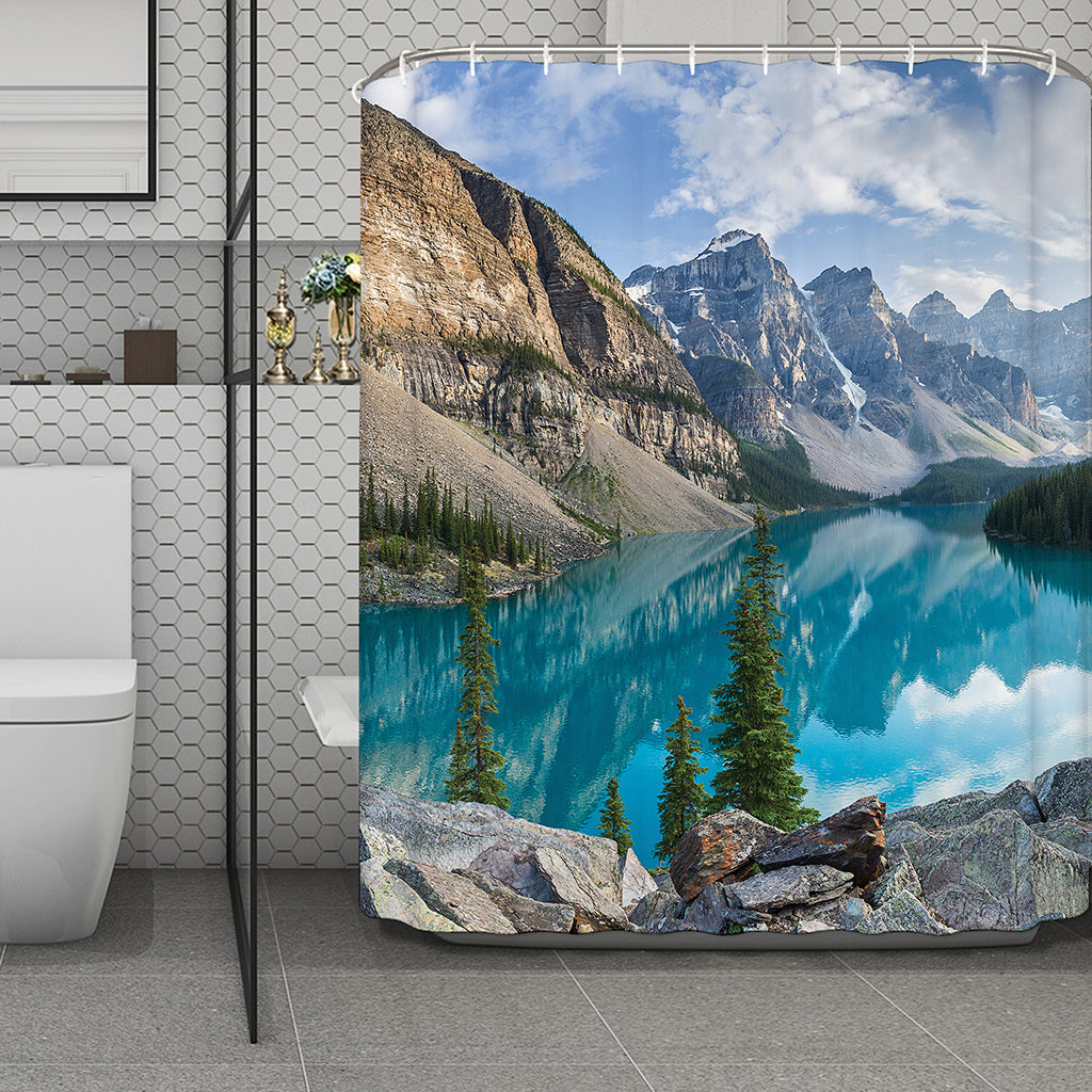 Rocky Mountain Print Polyester Shower Curtain