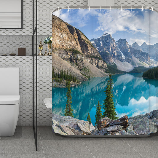 Rocky Mountain Print Polyester Shower Curtain