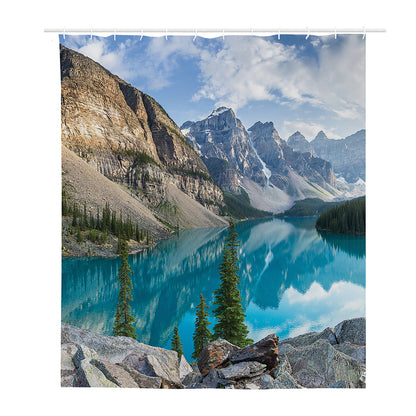 Rocky Mountain Print Polyester Shower Curtain
