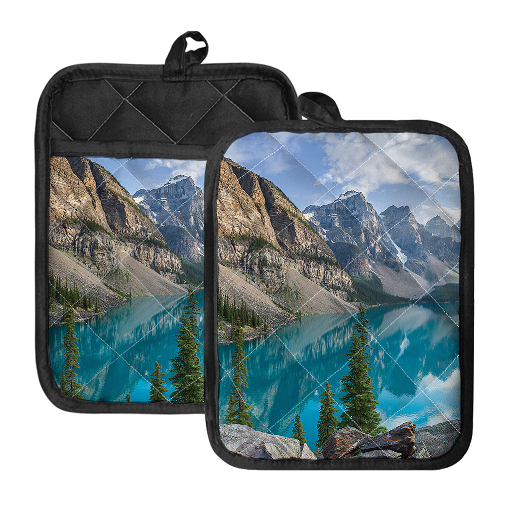 Rocky Mountain Print Pot Holders With Pocket