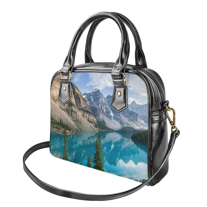 Rocky Mountain Print Shoulder Handbag