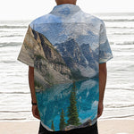 Rocky Mountain Print Textured Short Sleeve Shirt