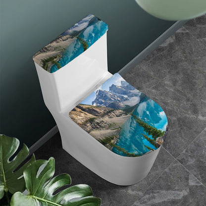 Rocky Mountain Print Toilet Lid And Tank Cover Set