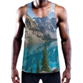 Rocky Mountain Print Men's Workout Tank Top