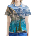 Rocky Mountain Print Women's Polo Shirt