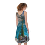 Rocky Mountain Print Women's Sleeveless Dress