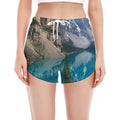 Rocky Mountain Print Women's Split Running Shorts