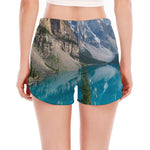 Rocky Mountain Print Women's Split Running Shorts