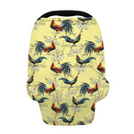 Rooster And Flower Pattern Print Baby Seat Cover