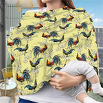 Rooster And Flower Pattern Print Baby Seat Cover