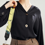 Rooster And Flower Pattern Print Bag Strap