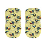 Rooster And Flower Pattern Print Bar Stool Covers