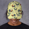 Rooster And Flower Pattern Print Baseball Cap