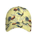 Rooster And Flower Pattern Print Baseball Cap