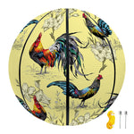 Rooster And Flower Pattern Print Basketball