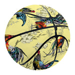Rooster And Flower Pattern Print Basketball