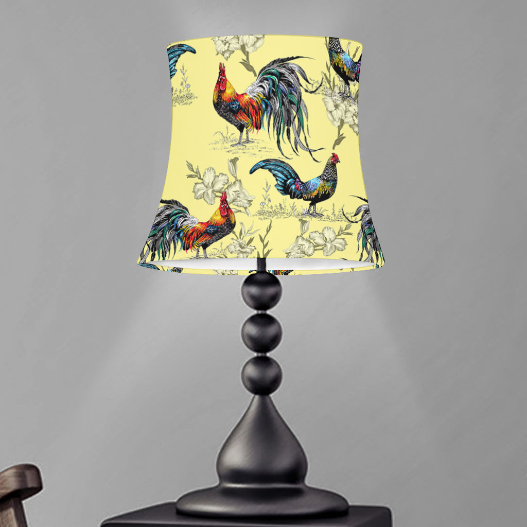 Rooster And Flower Pattern Print Bell Lamp Shade