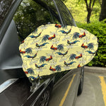 Rooster And Flower Pattern Print Car Side Mirror Covers